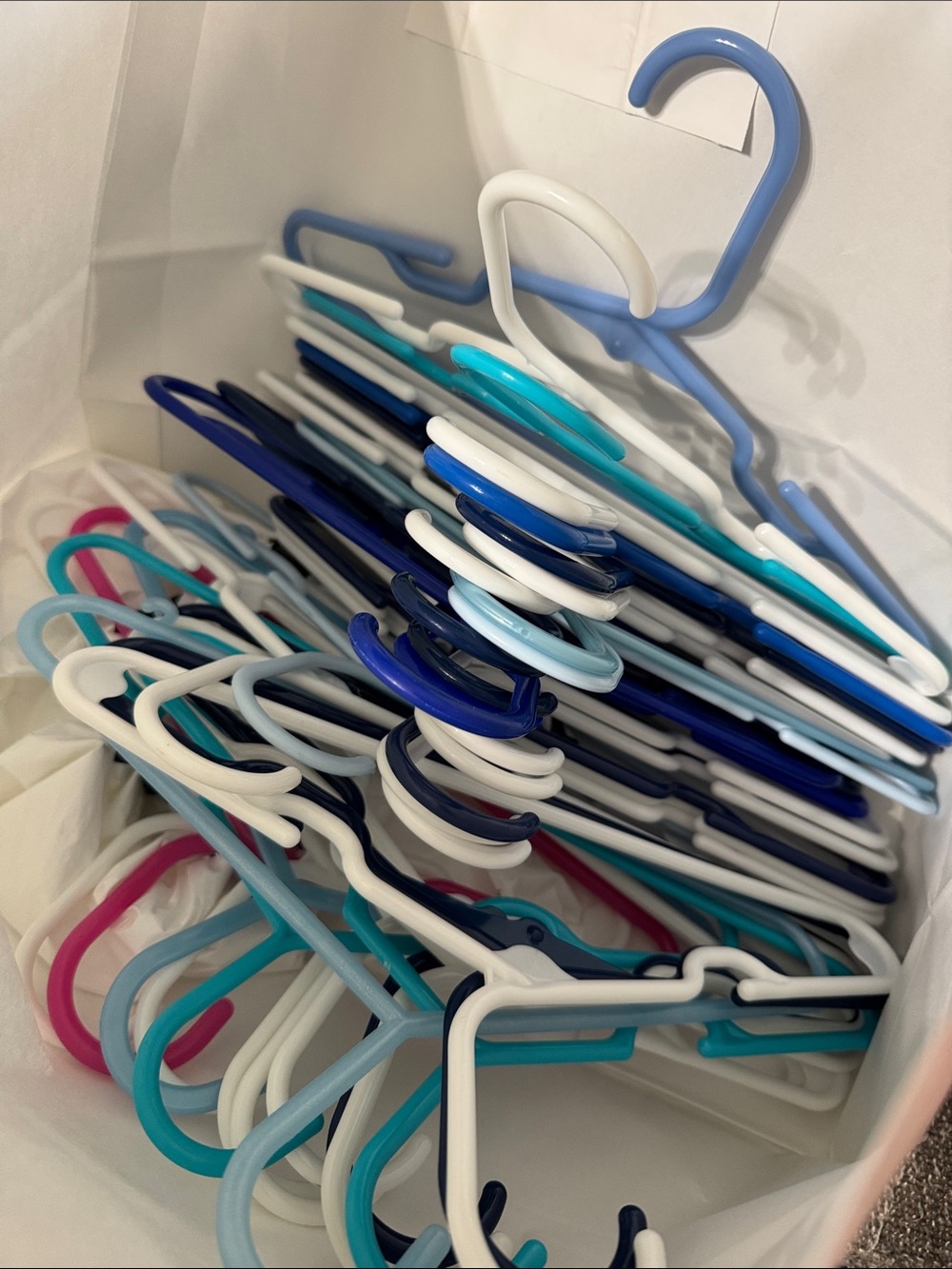 Lot of kids size Household Multi-Color Plastic Clothes Hangers - Pack